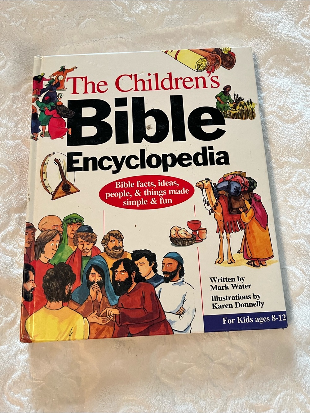 Vintage 94' Children's Bible Encyclopedia - White Illustrated Kids Book